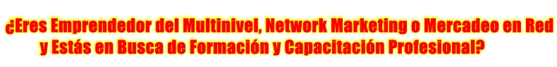 multinivel, formacion, capacitacion profesional, MLM, mlm, network marketing, mercadeo en red, programas, talleres, seminarios, mentoria, empresario, exito